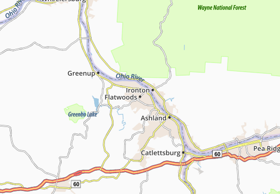 Karte Stadtplan Flatwoods