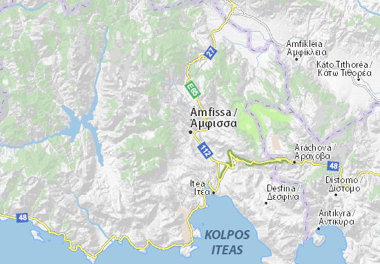 Karte Stadtplan Ámfissa