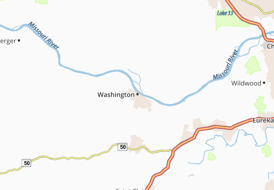 Kaart Plattegrond Washington