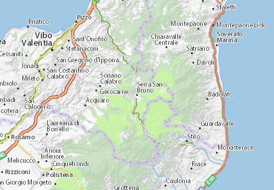Mapa Serra San Bruno