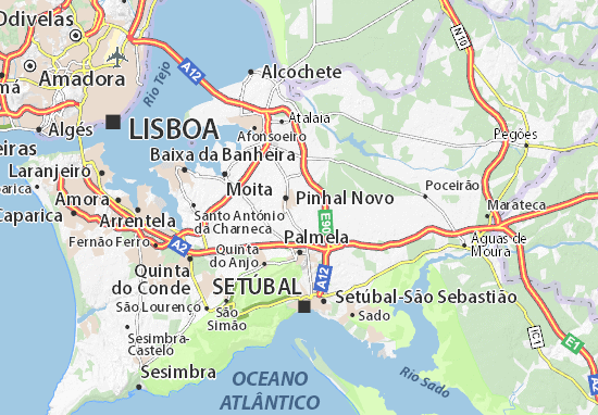 Karte Stadtplan Venda do Alcaide
