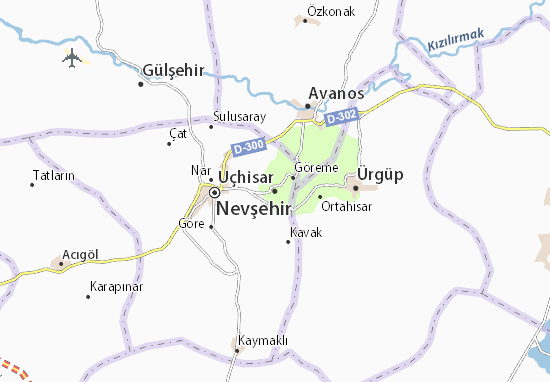 Kaart Plattegrond Uçhisar