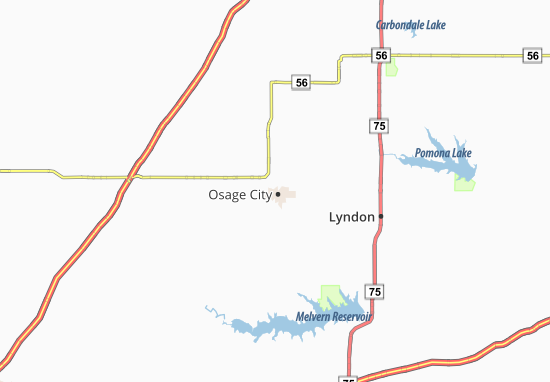 Kaart Plattegrond Osage City