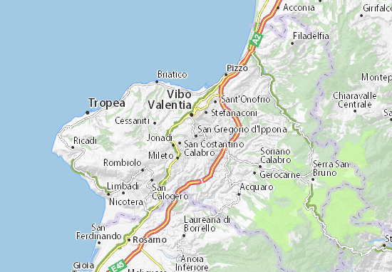 Karte Stadtplan San Gregorio d&#x27;Ippona