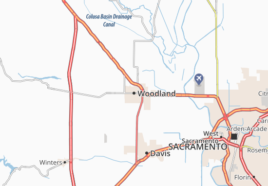 Karte Stadtplan Woodland