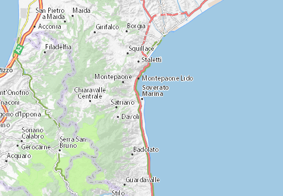 Karte Stadtplan Soverato