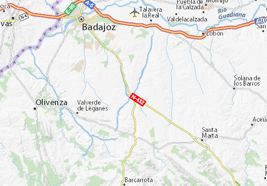Kaart Plattegrond La Albuera