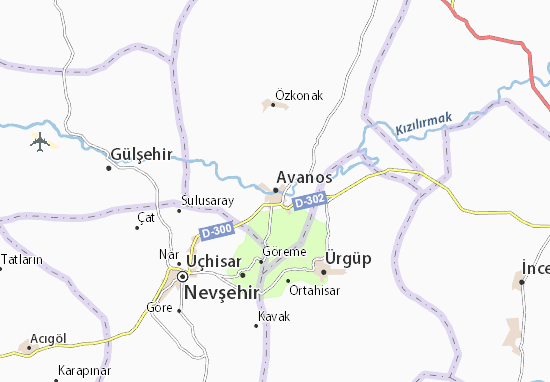 Karte Stadtplan Avanos