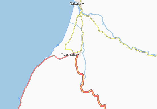 Kaart Plattegrond Tsuruoka