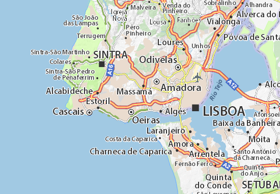 Karte Stadtplan Barcarena