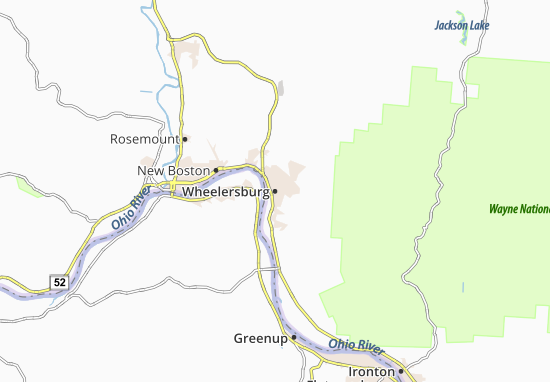 Karte Stadtplan Wheelersburg