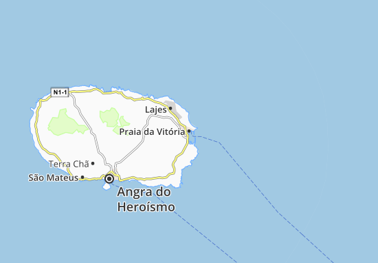 Karte Stadtplan Praia da Vitória