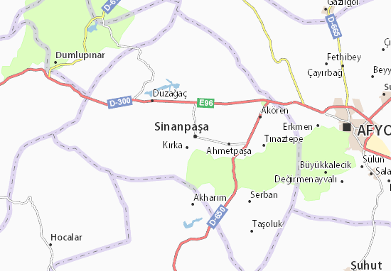 Karte Stadtplan Sinanpaşa