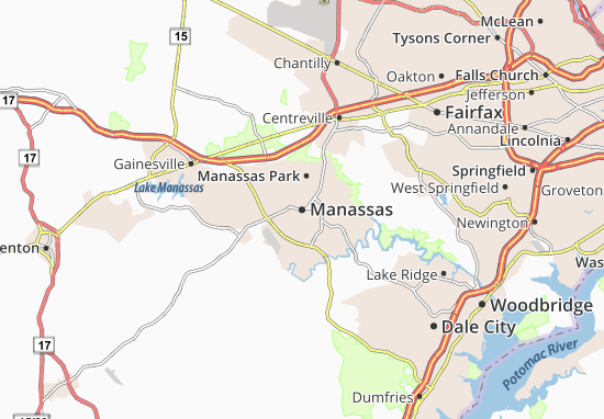 Karte Stadtplan Manassas