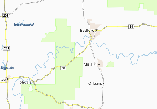 Kaart Plattegrond Bryantsville