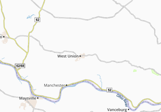 Kaart Plattegrond West Union