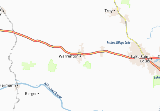 Karte Stadtplan Warrenton