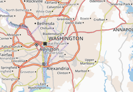 Kaart Plattegrond Capitol Heights