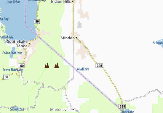 Kaart Plattegrond Gardnerville Ranchos