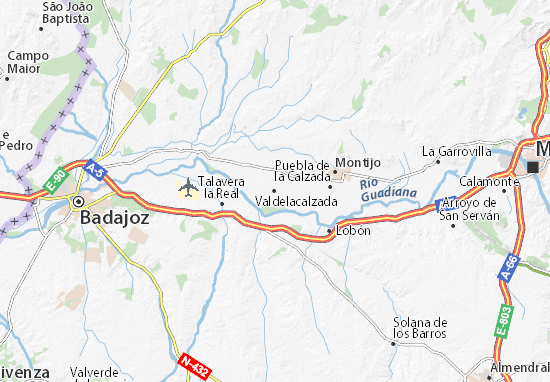 Karte Stadtplan Valdelacalzada