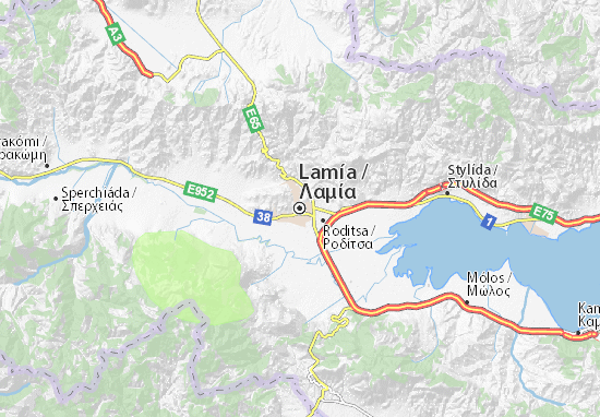 Kaart Plattegrond Lamía