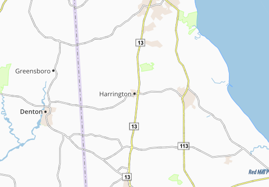 Karte Stadtplan Harrington