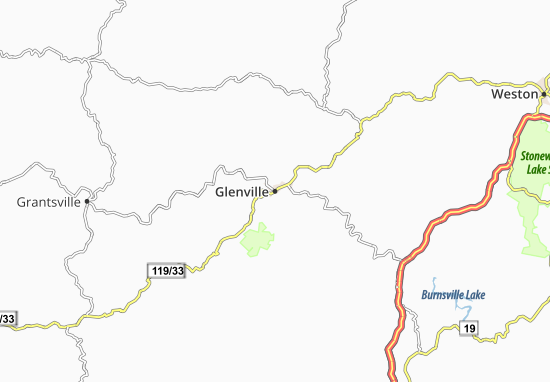 Karte Stadtplan Glenville
