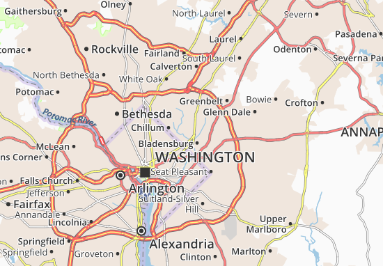 Karte Stadtplan Hyattsville