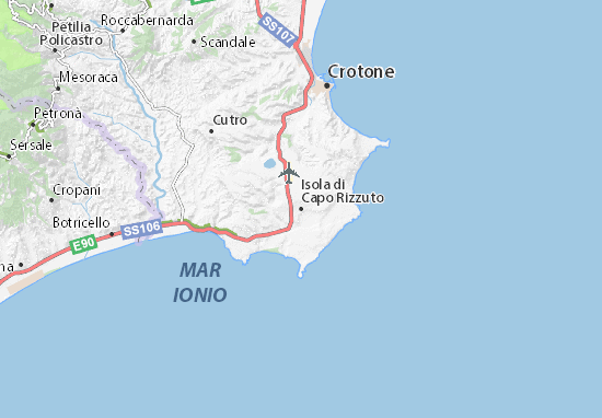 Karte Stadtplan Isola di Capo Rizzuto