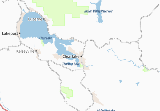 Karte Stadtplan Clearlake