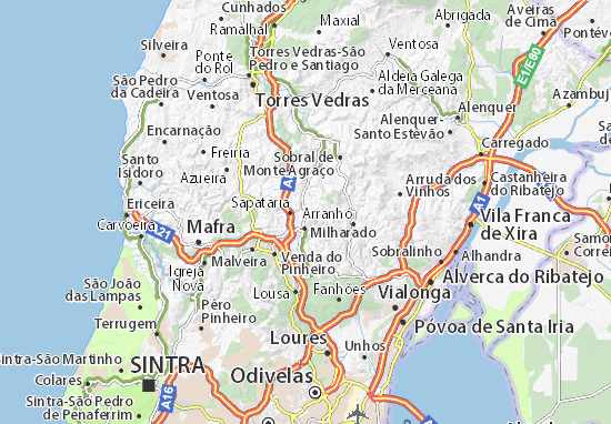 Karte Stadtplan Espregueiras