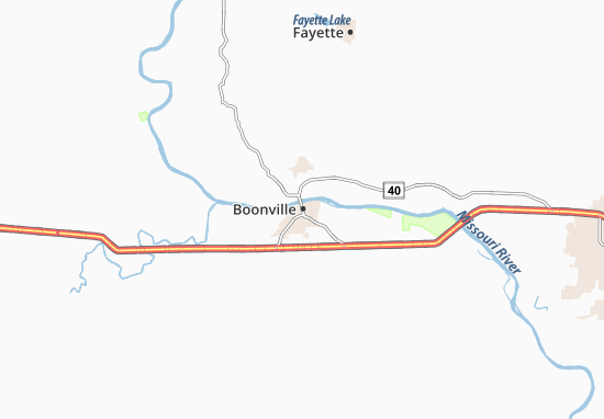 Kaart Plattegrond Boonville