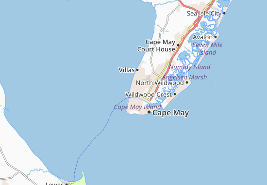 Karte Stadtplan North Cape May