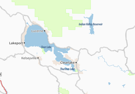 Karte Stadtplan Clearlake Oaks