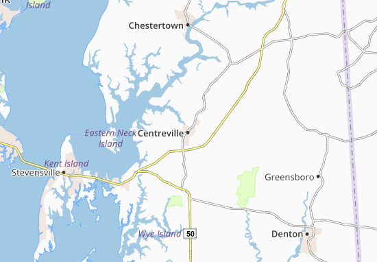Karte Stadtplan Centreville