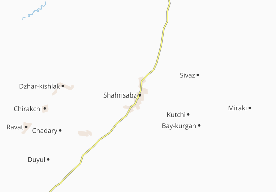 Kaart Plattegrond Shakhrisabz