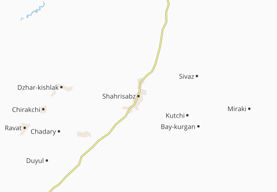 Kaart Plattegrond Shahrisabz