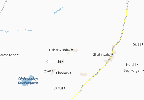 Kaart Plattegrond Dzhar-kishlak