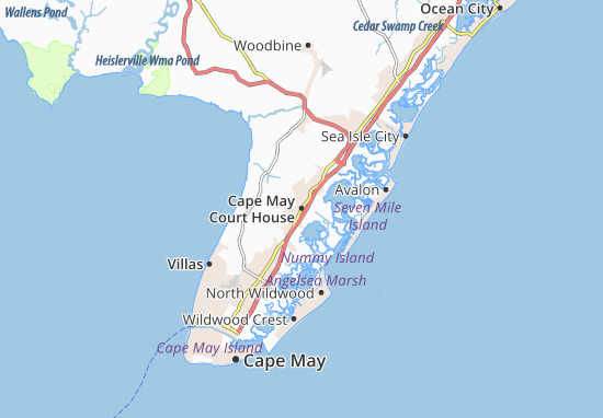 Karte Stadtplan Cape May Court House