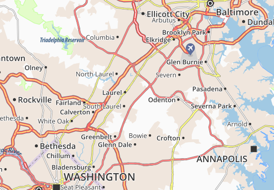 Karte Stadtplan Maryland City