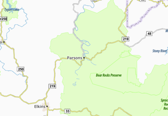 Kaart Plattegrond Parsons
