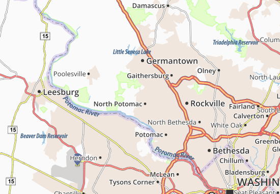 Karte Stadtplan Darnestown