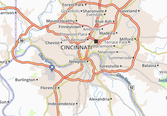 Mapa Cincinnati