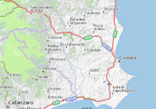 Kaart Plattegrond San Mauro Marchesato