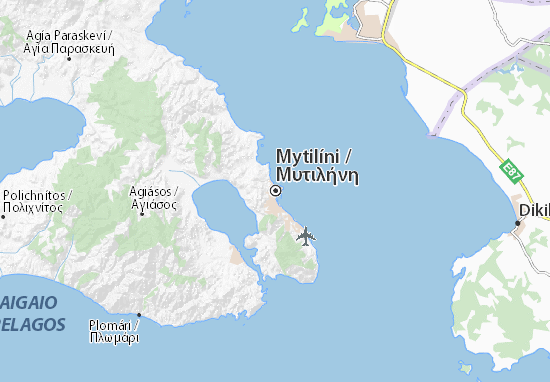 Mapa Mytilíni