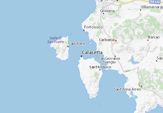 Mapa Calasetta