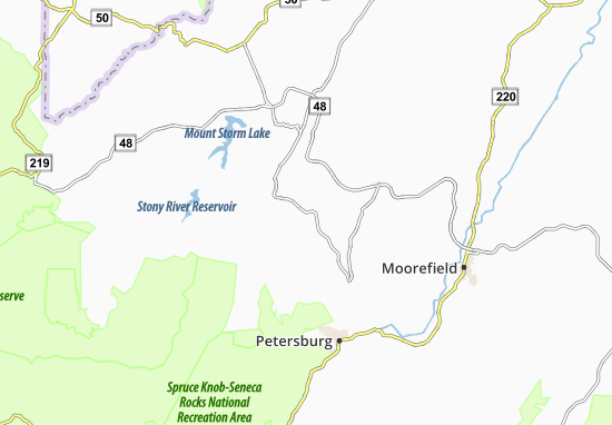 Kaart Plattegrond Maysville