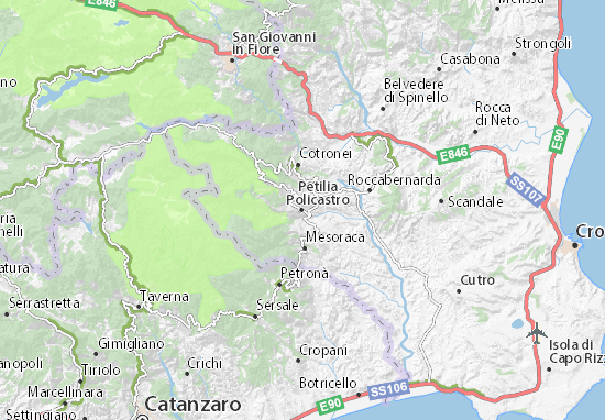 Kaart Plattegrond Petilia Policastro