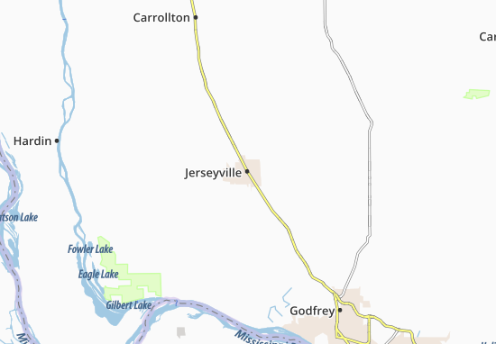 Kaart Plattegrond Jerseyville