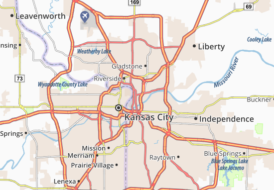 Kaart Plattegrond North Kansas City